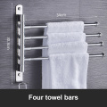 Bathroom Towel Rack Stainless Steel Free Punch Storage Rack Bathroom Hook Tower Hanger Soap Box Toilet Brush Diverse Accessories