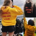 broken dreams club[Back printed] Women's hoody sweatshirt Hoodies harajuku style Jumper fashion winter clothes 100%cotton Tops