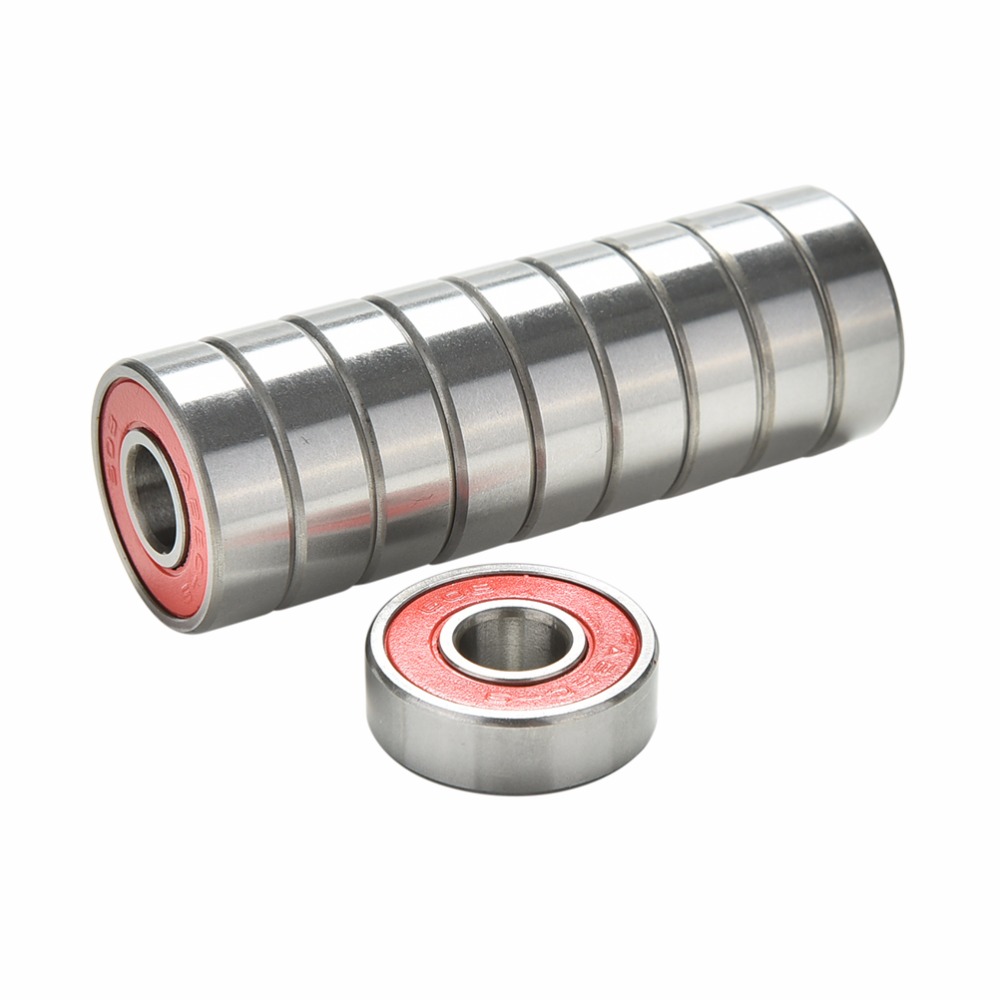 10Pcs Hot Red Bearings For ABEC 9 Stainless Steel High Performance Roller Skate Scooter Skateboard Wheel Bearings Wholesale