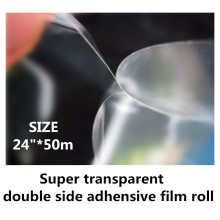 24"*50m Transparent Double Side Adhesive Film For 3D Making