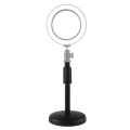 LED Ring Light Desktop Stand For YouTube Video Makeup Lamp Holder Portable Photography Selfie Lights Stand Table Top Round Base