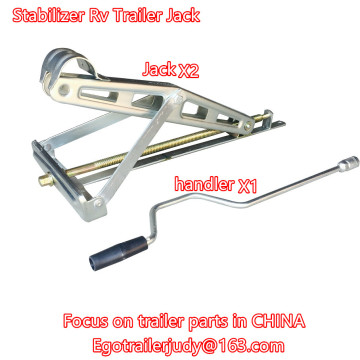 EGO TRAILER stabilser Legs Drop Down Caravan parking legs Motorhome Camping RV Trailer, prop stands 2jacks with 1 handler