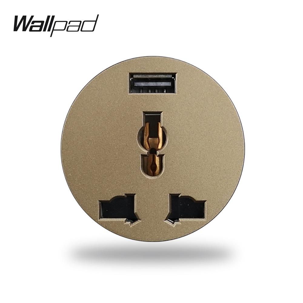 Wallpad L6 5 Colors EU UK US Universal Wall Electrical Power Socket with 2.1A USB Charging Port Modular DIY Free Combination