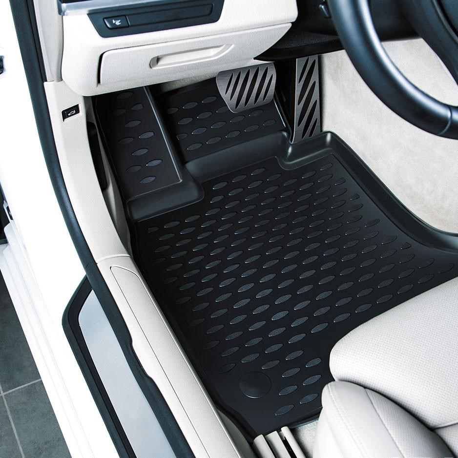 Floor Mats Liner 4.5D Molded Black Fits for Ford Tourneo Courier 2013 + Rubber Floor Mats