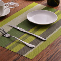 2pcs Washable PVC Dining Table Mat 30*45cm Stripe Place Mats Rectangle Placemats For Table Kitchen Accessories Home Decoration