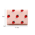 PURDORED 1 Pc Women Folding Card Wallet Female Lady Business Card Holder Short Girl Coin Purse Simple for Women Card Holder