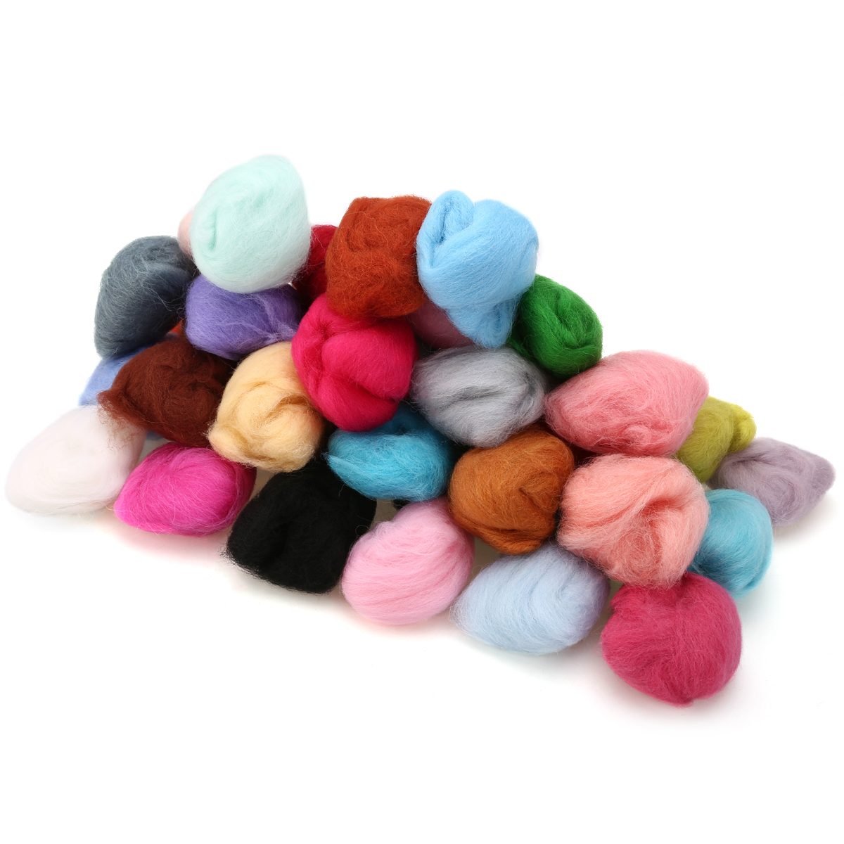 New 40 Colors/Bag Felting Wool 3g Merino Wool Tops Fiber for Needlework DIY Multicolor Wool Needle Felting & Wet Felting