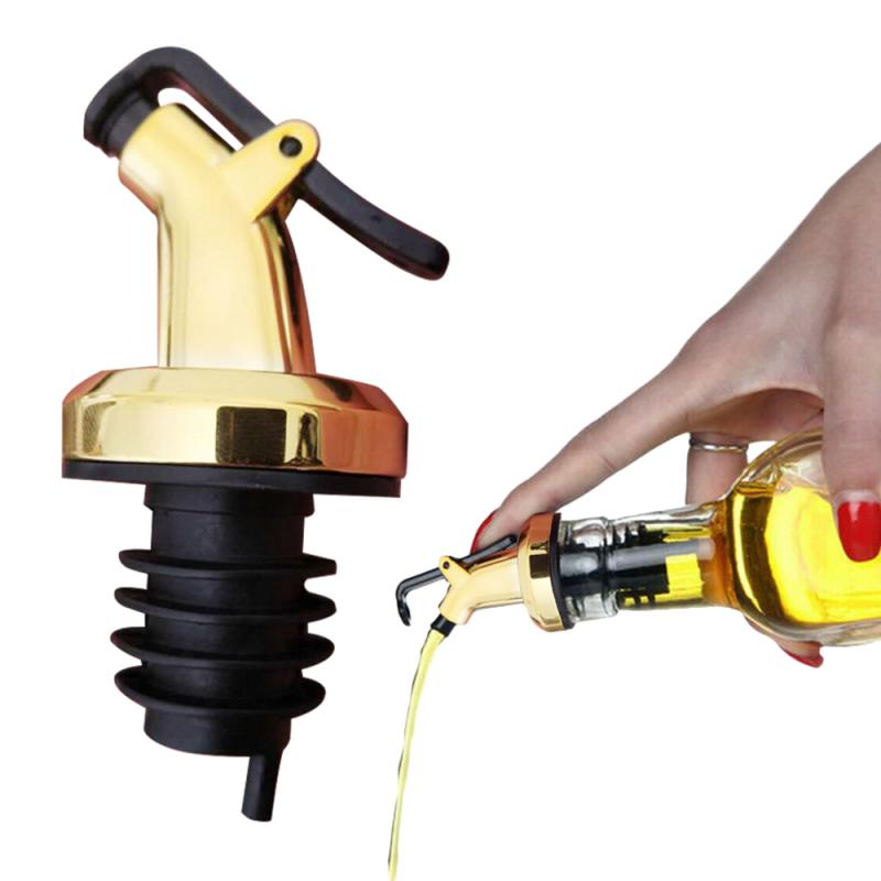 1 Pc Kitchen Dispenser Pourer Olive Oil Soy Sauce Liquor Dispenser Rubber Cork Leak-proof Sealer Bottle Stopper Wine Spout Bar