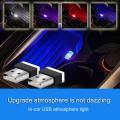 1PCS Mini LED USB Atmosphere Lights Colorful Portable Car Ambient Light Decorative Lamp Emergency Lighting Автотовары