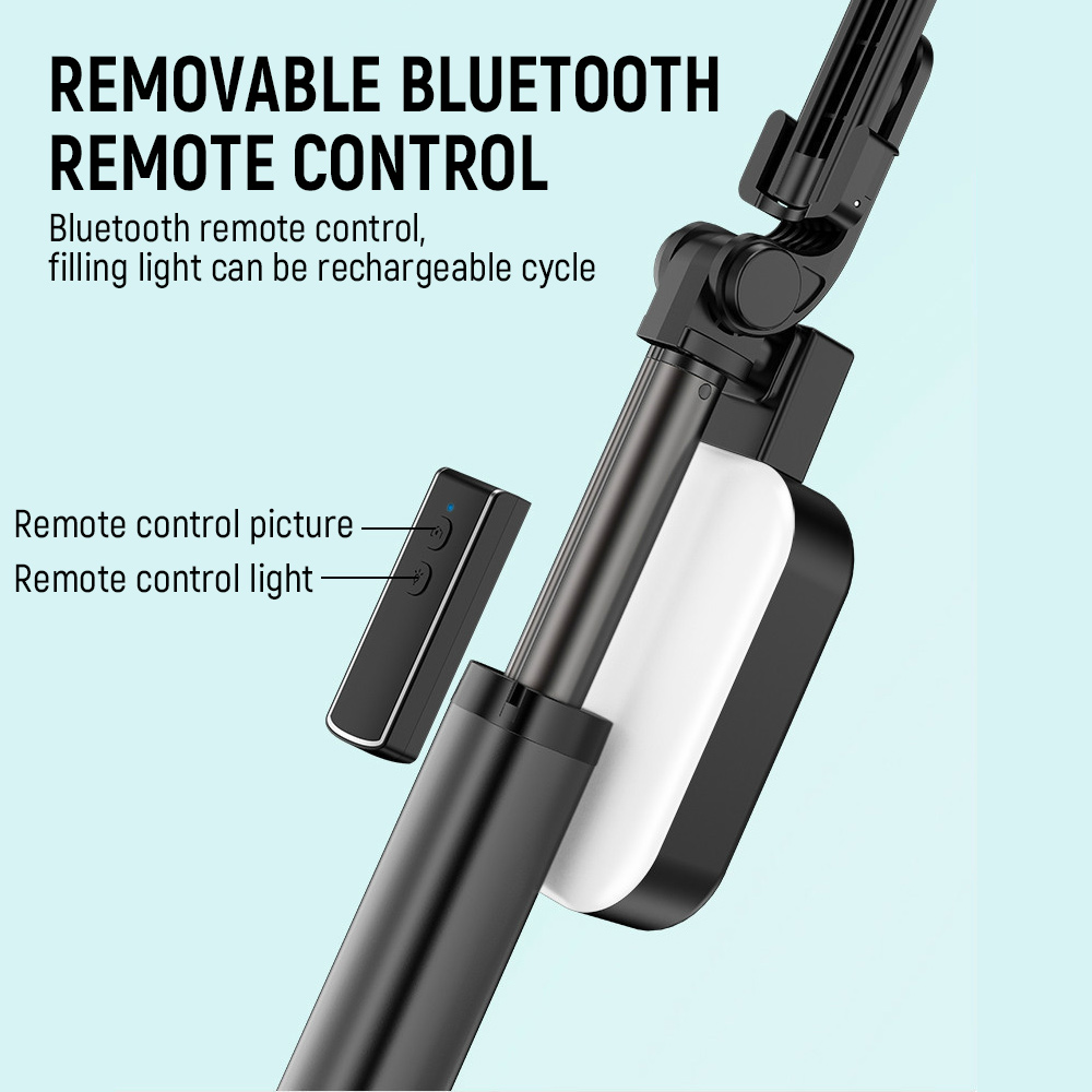 New Bluetooth selfie stick remote control tripod mobile phone universal bracket camera artifact multi-function