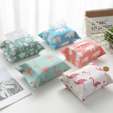 Cotton and linen tissue cover bag cover cotton and linen simple animal tissue box dining room living room kitchen paper cover