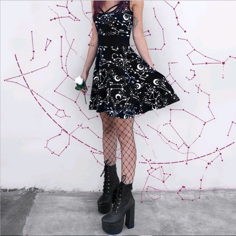 Lolita Cosplay Halloween Costumes Gothpunk Dark Series Sexy Chic Sleeveless Dress
