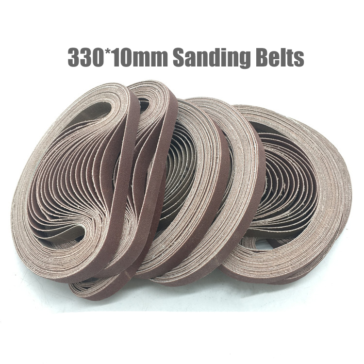 10PCS 330*10mm 40-1000Grit Abrasive Sanding Belts Sander Grinding Polishing Tools