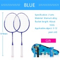 2pcs Professional Children's Badminton Rackets Set Kids Double Badminton Racquet Titanium Alloy Lightest Playing Badminton
