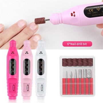 Upgraded Nail Tool Nail Pen Sander Usb Cable Portable Nail Polish Device Nail Drill Set De Manicura Profesion Completo Nail Dril