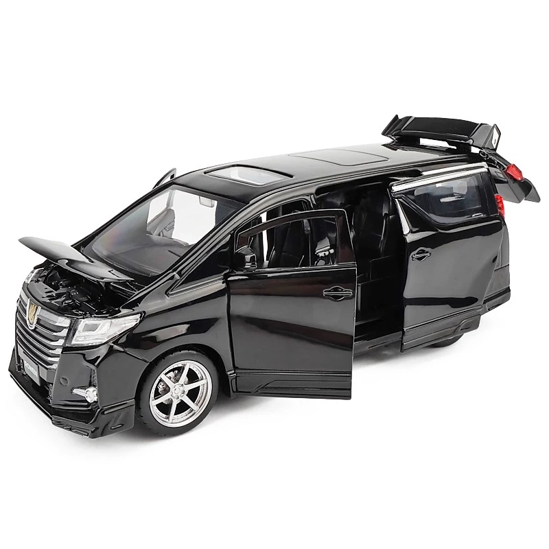 1:24 Alloy Model Simulation MPV Big 20Cm (M923O-6) W/6 Doors Openable Business Car Excellent Quality