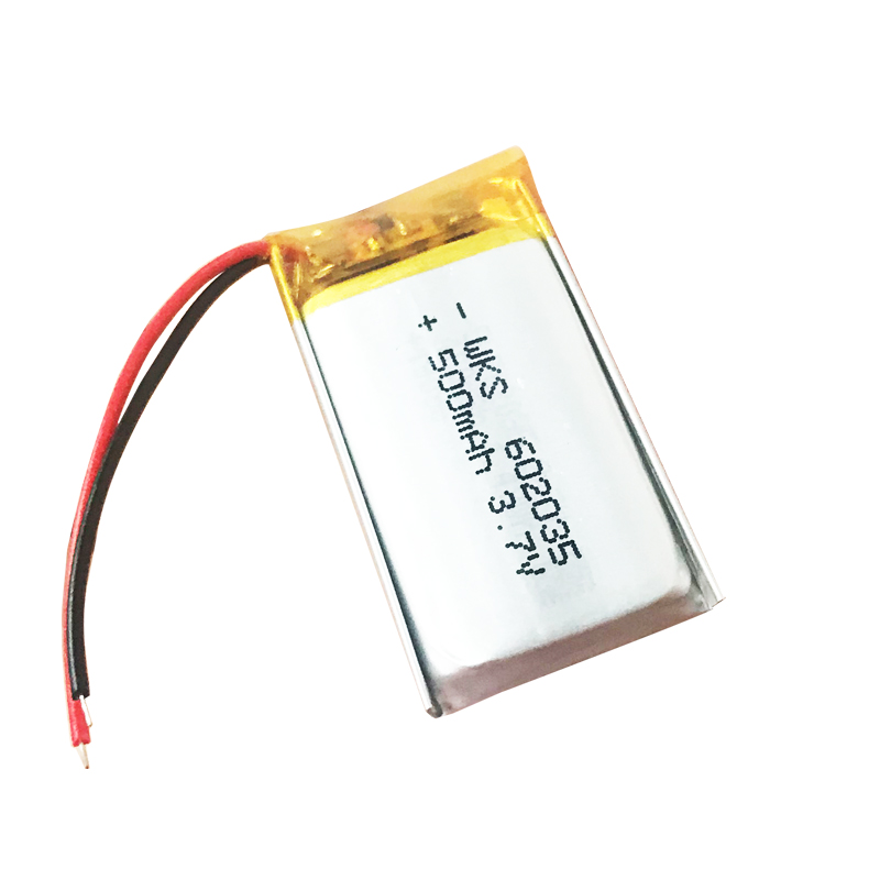 3.7V 500mAh 602035 Lithium li ion polymer Rechargeable Battery 602035 For DVR tachograph automotive bluetooth headphone Battery