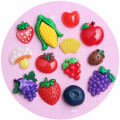 10Pcs/lot Kawaii Fruit Flat back Resin Cabochon Flatbacks Simulation Avocado Grape Craft DIY Scrapbooking Phone Case Decoration