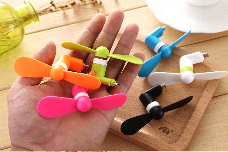 Creative Mini Portable Micro USB Fan 5v 1w Mobile Phone USB Gadget Fans Tester For Android