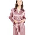 19 Momme Classic Full Length Silk Robe Bathrobe Oblique V-Neck Short Kimono Robe Bridesmaids Robe S-XXXL