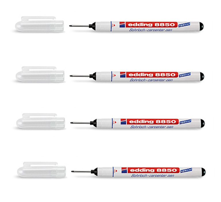 Germany Edding 8850 Extra Long Super Fine Tip Marker Carpenter Hole Drilling Marking Pen 1PCS