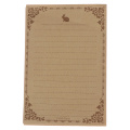 8 Sheets Letter Paper Vintage Flower Design Letterhead Letter Kraft Brown Writing Paper Letter Pad Drawing Sketch Pad Stationery