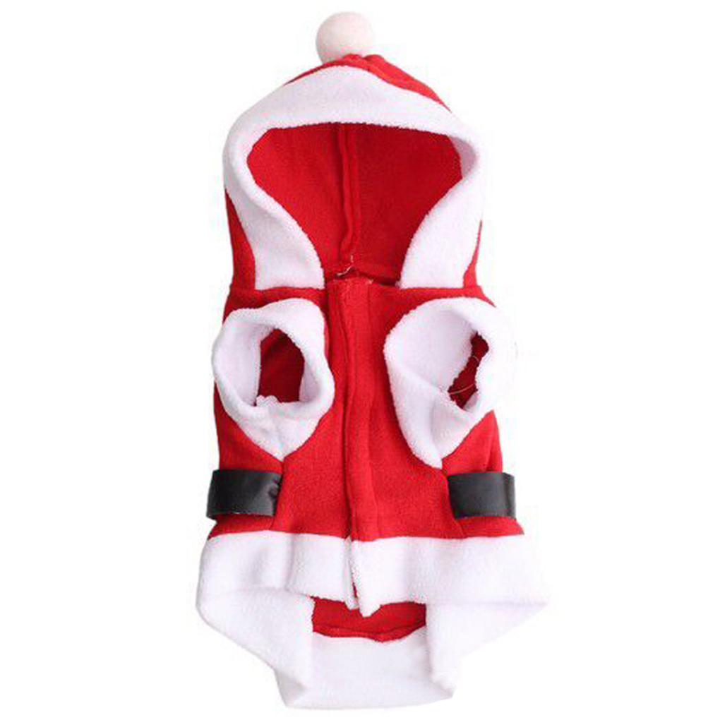 1pc Fashion Santa Pet Dog Costume Christmas Clothes For Small Dogs Winter Dog Hooded Coat Jackets Puppy Cat Clothing Jacket