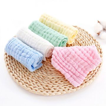 5pcs/lot 6-layers Bottom Water Washing Handkerchief Newborn Baby Face Towels Nursing Towel Size 30*30cm