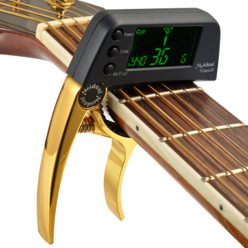 2 In 1 Electric Tuner Capo Guitar Bass Zinc Acoustic Guitar Tuner Violin Ukulele Bass Electronic Tuning Tuner Stringed Guitar Ac