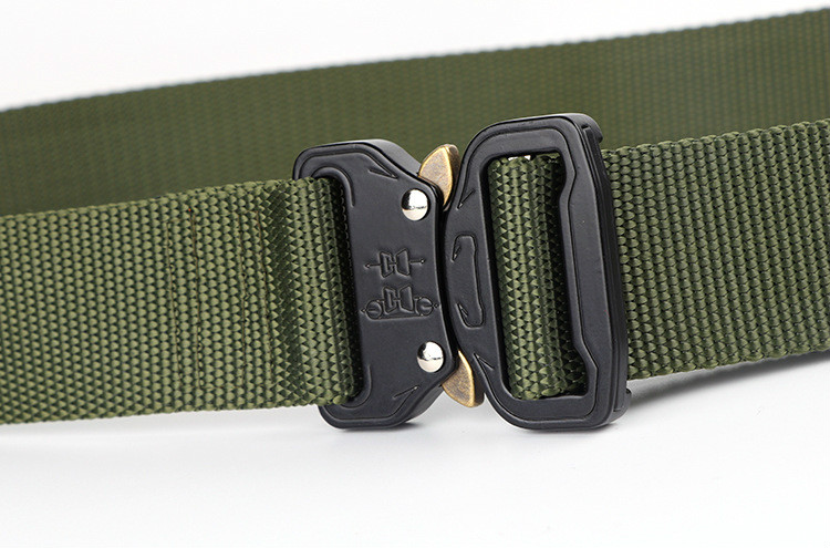 Army Tactical Belt Nylon Military Belt Wide Metal Buckle Adjustable Heavy Duty Waist Belt Hunting Camping Training Accessories