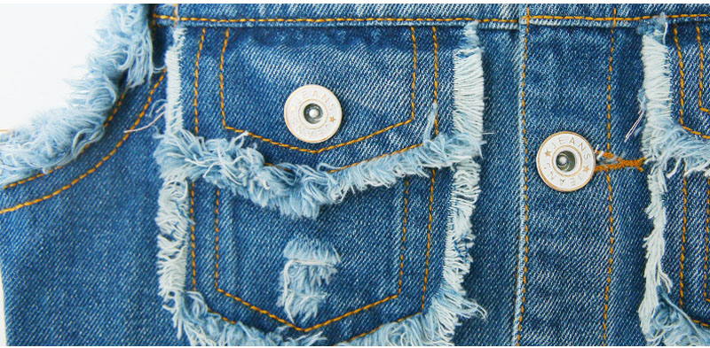 Girls Denim Vest 3-13Y Kids Cowboy Vest Waistcoat Sleeveless Jean Jackets Children Outerwear Spring Summer Clothes