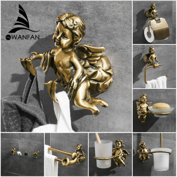 Robe Hooks Bronze Color Towel Hook Coat Clothes Hanger Door Rack Classic Angel Home Deco Wall Mount Bathroom Shelf MB-0782B