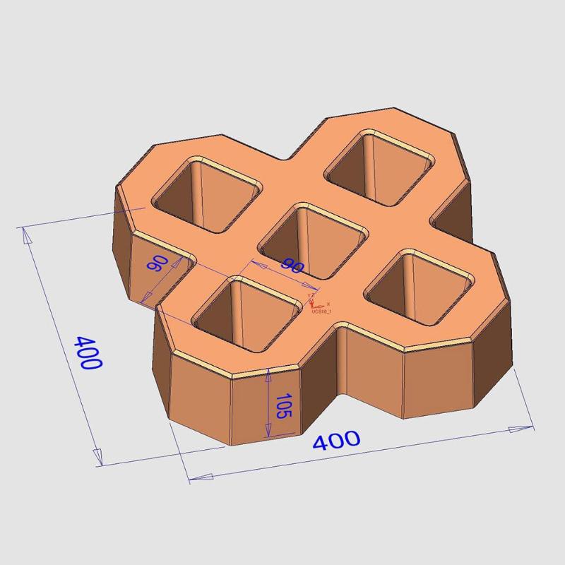 Hot Sale Paving Molds Delicate Design Solid DIY Garden Yard Road Pavement Mold Path Paving Cement Brick Concrete Mould