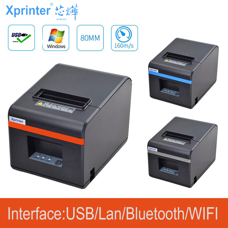 New arrived 80mm auto-cutter thermal receipt printer POS printer with USB/Ethernet /USB+Bluetooth port