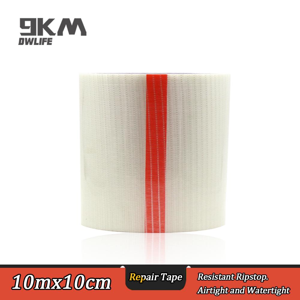 10mx10cm Ripstop Windsurfing Sail Sailboard Kite Tent Sail Repair Tape Waterproof Transparent Film Grid Translucent Accessories