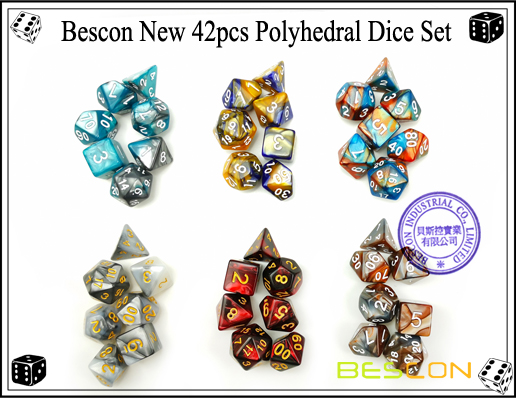 Bescon New 42pcs Polyhedral Dice Set-3