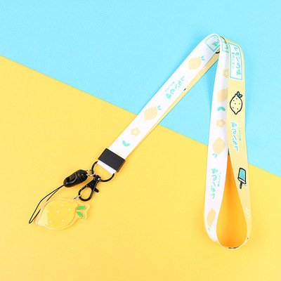 Mobile Phone Lanyard Creative Cartoon Mobile Phone Straps for Student Card Small Fresh Flower Lanyards