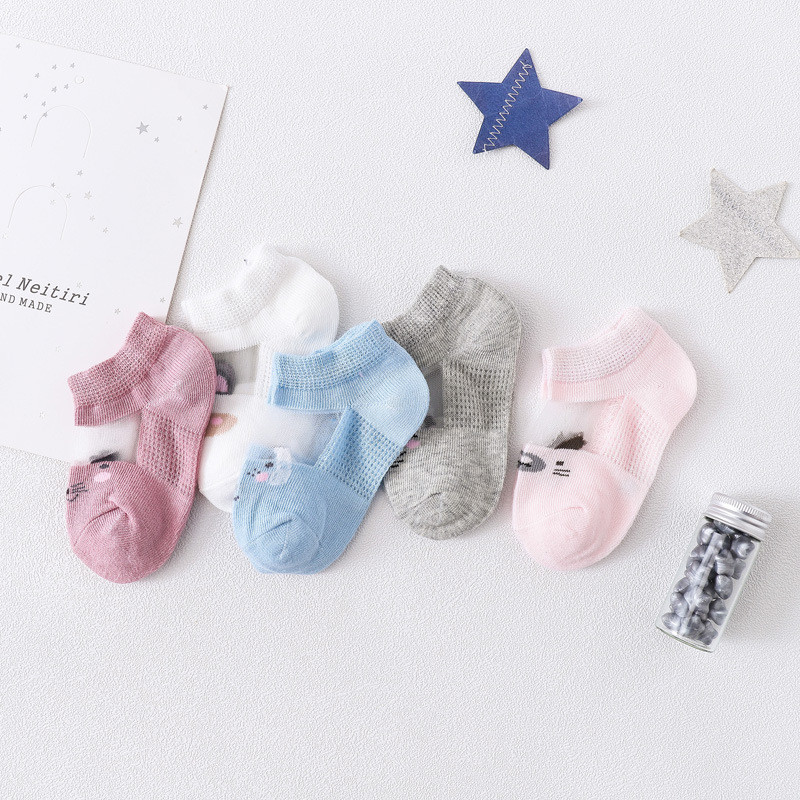 5Pairs/pack Newborn Baby Socks Summer Mesh Thin Baby Socks for Girls Cotton Infant Baby Boy Socks Casual Sport Style 2020 New