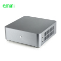 E.MINI H65S Mini ITX Computer Case Aluminum Desktop Server PC Chassis With Two USB2.0 For Office Support OEM