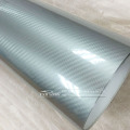 50CM X 200/300/400/500cm Super glossy 5D Silver Red carbon fiber vinyl film carbon fiber car wrap sheet film DIY car sticker