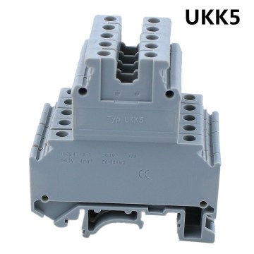 50PCS UKK5 Wire Terminal Block DIN Rail Universal Class Terminal Splice Double-Deck Phoenix