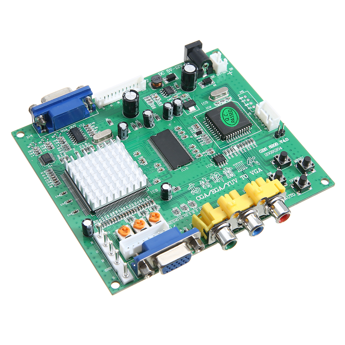 Mayitr 1PC RGB CGA EGA YUV to VGA HD Video Converter Board Moudle HD9800 GBS8200 for Audio & Video Cables