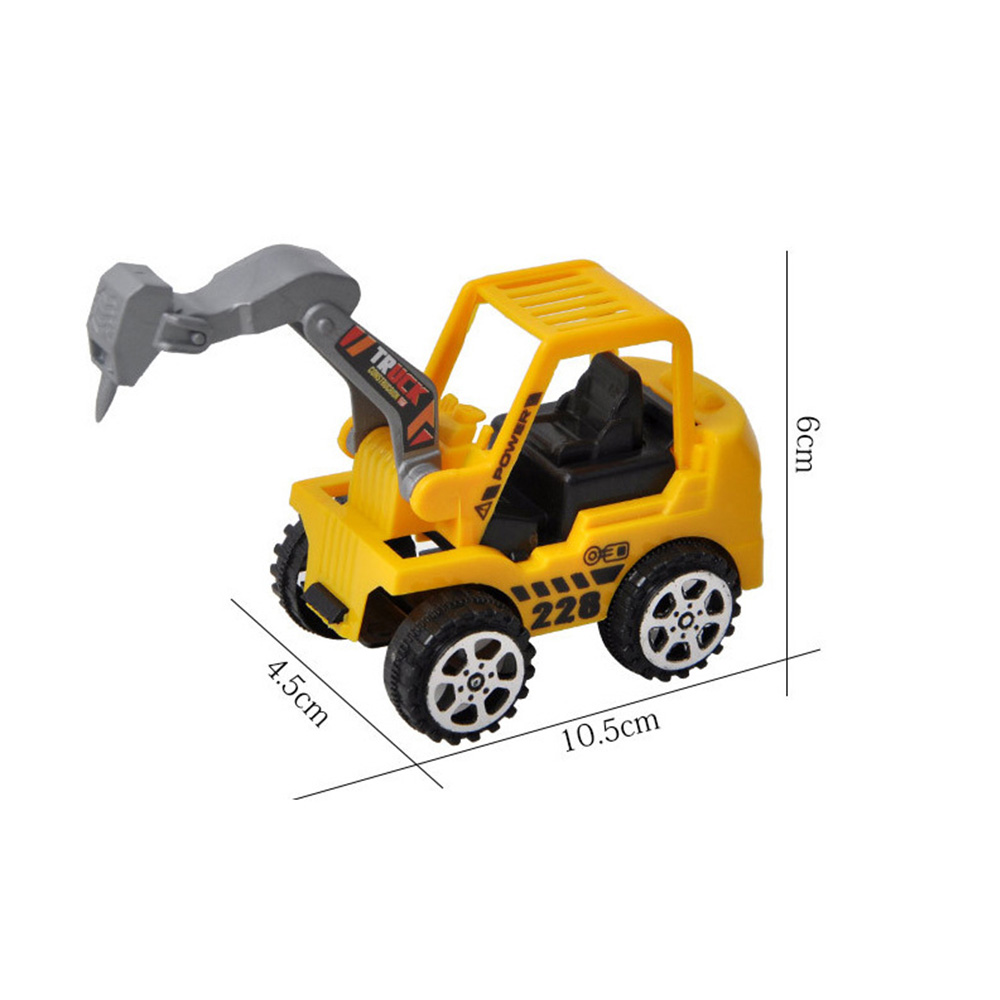 Mini Construction Vehicle Cars- Forklift Bulldozer Road Roller Excavator Dump Truck Tractor Toys for Boy random sent Baby Toys