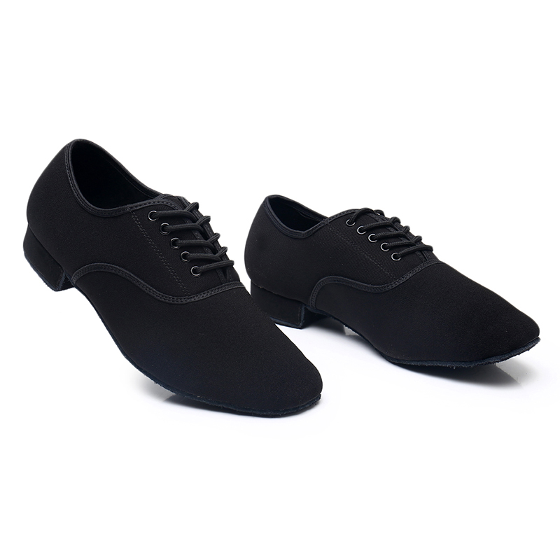 New Men Modern Dance Shoes Canvas Latin/Salsa/Tango/Ballroom Rubber/Soft Sole 2.5cm Heels Man Dancing Shoes for Men/Boys Black