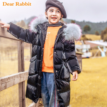 2020 new Children's Winter Down Jacket For Girls Hooded snowsuit Parka Real Fur waterproof Coat 5-14 Yrs Teen Outerwear overalls