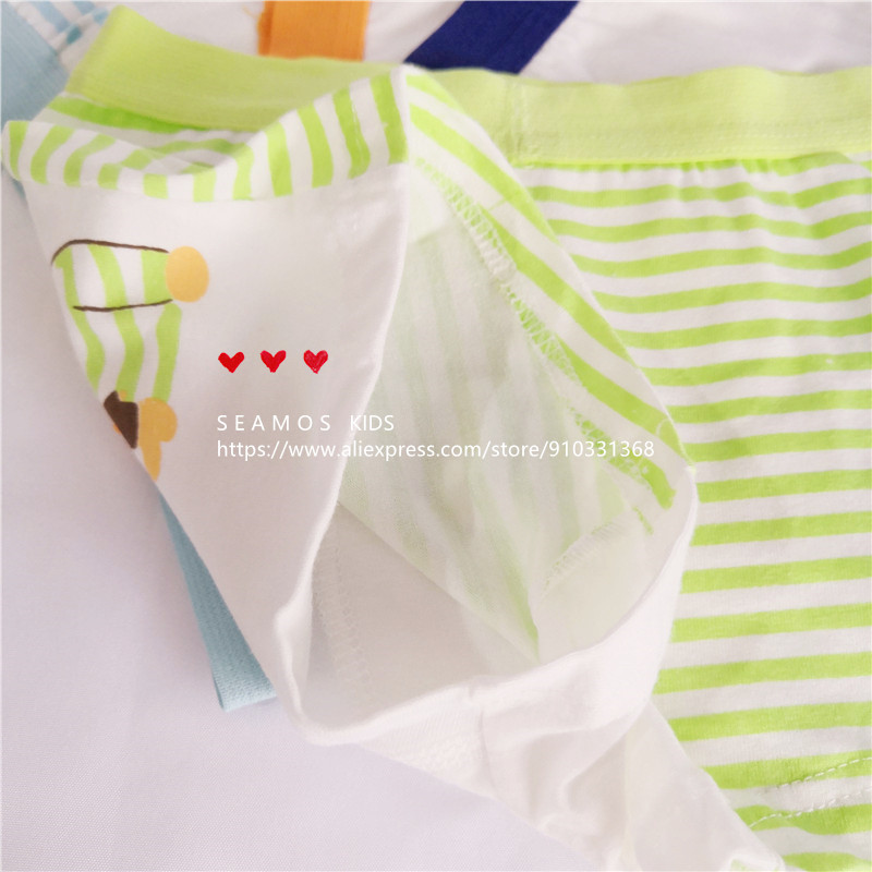 3Pcs Lot Kids Shorts Boys Underwear Stripe Bear Color Baby Children's Cotton Briefs ZL39