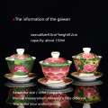 Gaiwan Porcelain Enamel Color Hand Painted Ceramic Tea Tureen 150ml Teaware for Puer Pu'er Tea Bowl Cup Saucer Lid Set Drinkware