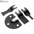 DRELD 4pcs/set Oscillating Multi Tools HCS Saw Blade For Multimaster Fein Dremel Renovator Bosch Power Tool for Metal Cutting