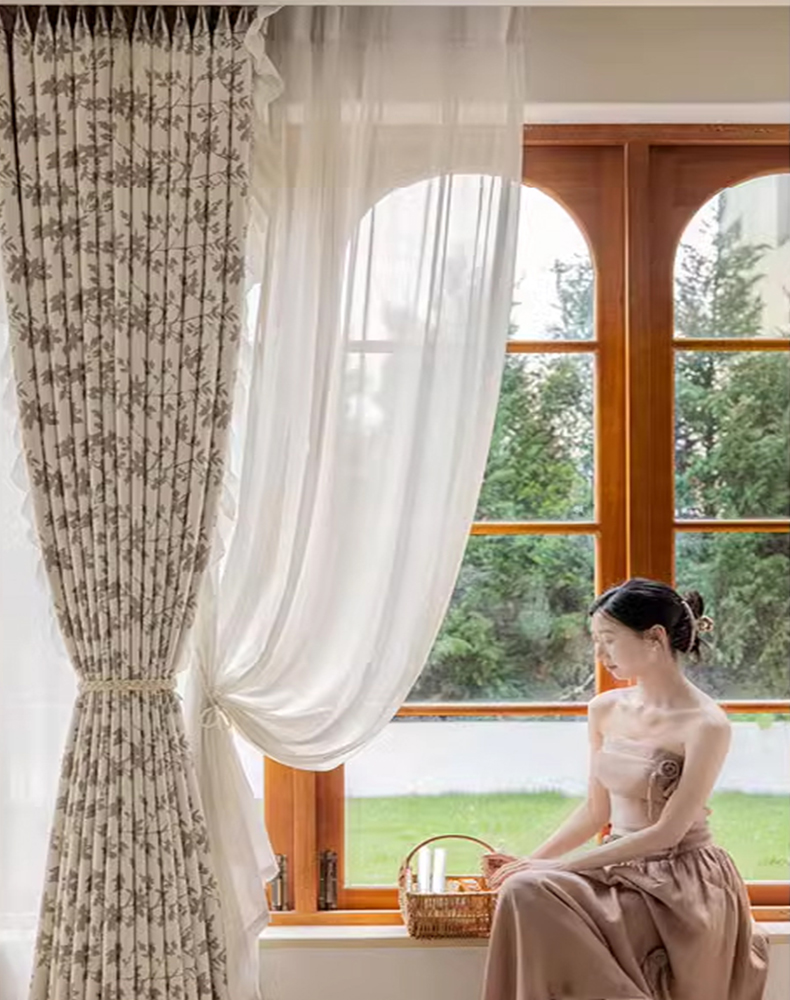 Chenille cashmere curtain