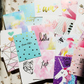 Sweet Life 20pcs 3x4 journaling foil Pocket Cards for Scrapbooking DIY Projects/Photo Album/Card Making paper Crafts
